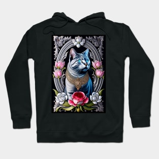 Gothic British Blue Shorthair Hoodie